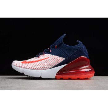 New Nike WMNS Air Max 270 Flyknit Dark Blue Red-White A01023-106 Shoes